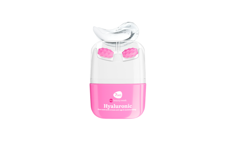 7days Face, neck and décolleté cream anti-age and moisturizing HYALURONIC & 3D massager 40 ml